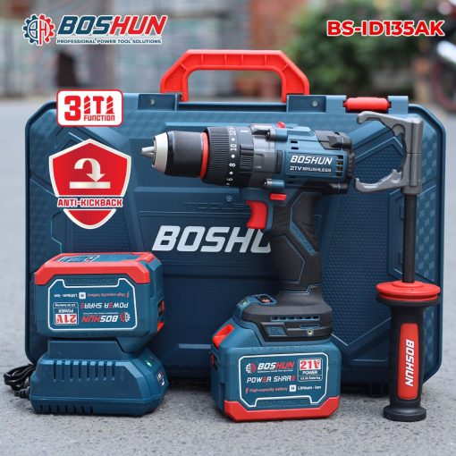 Máy khoan pin Boshun BS-ID135AK pin 15 Cell, 13mm, 135Nm - Hình ảnh 7