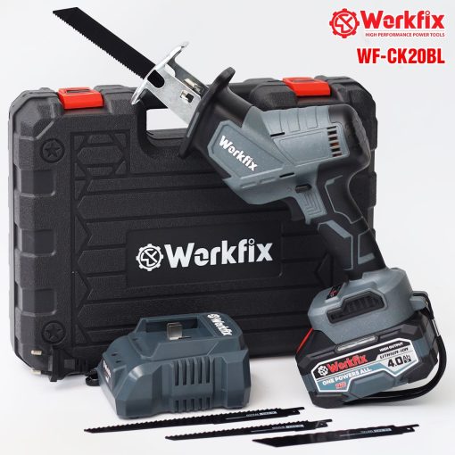 Máy Cưa Kiếm Dùng Pin Workfix WF-CK20BL – 500W, Không Chổi Than, Pin 21V 4.0Ah, Tặng Bộ 4 Lưỡi Thép Cao Cấp - Hình ảnh 5