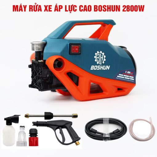 Máy rửa xe cao áp mini gia đình 2800w BOSHUN BS-PW2800W, hàng chính hãng, tặng Dây Cao Áp 12m, 100% lõi đồng - Hình ảnh 3