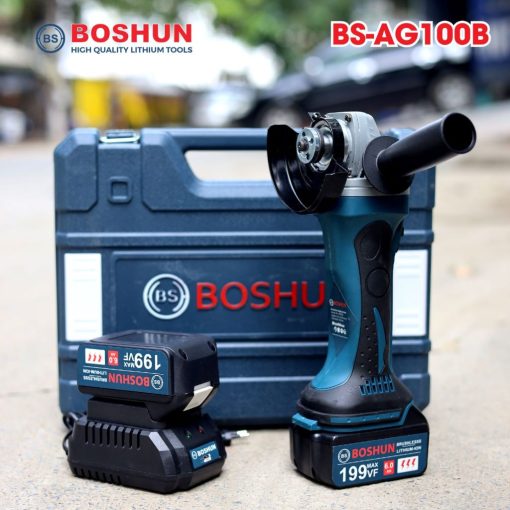 Máy Mài Pin Boshun BS-AG100B – Mài bề mặt – Cắt kim loại – Động Cơ Không Chổi Than – 100% Lõi Đồng