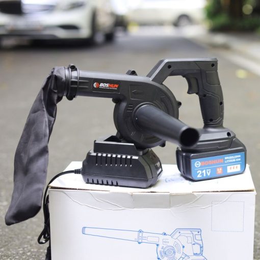 Máy Thổi, Hút Bụi Boshun Đen Công Suất 680W, Chân Pin Phổ Thông, Tốc Độ Gió Cực Mạnh, Bào Hành 12 Tháng - Hình ảnh 6