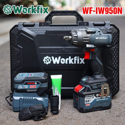 Máy Siết bulong PIN 950Nm Workfix WF-IW950N chính hãng, Không Chổi Than, 100% lõi đồng - Hình ảnh 3