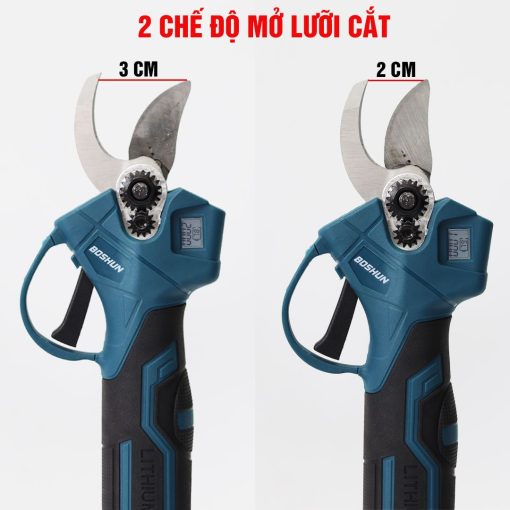 Kéo cắt cành dùng PIN BOSHUN BS-CP30BL, hàng chính hãng, siêu khỏe, Pin Khủng 21V, động cơ không chổi than - Hình ảnh 5