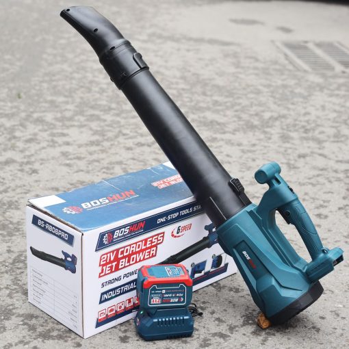 Máy Thổi Bụi, Thổi Lá Dùng Pin BOSHUN BS-RB06PRO Công Suất Lớn 850W, Chỉnh 6 Cấp Tốc Độ, 12 Cánh Quạt