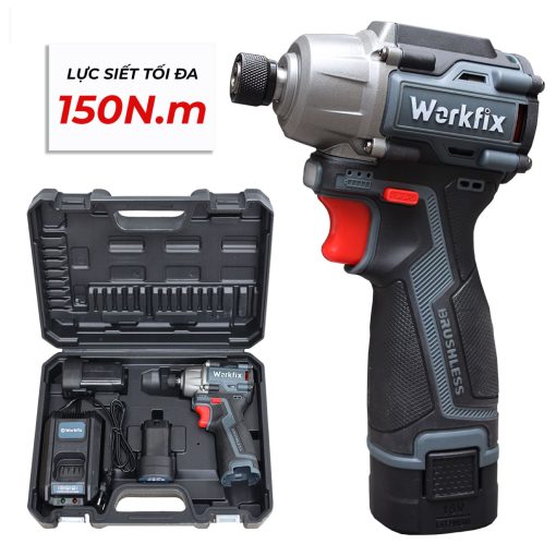 Máy Chuyên Vít PIN 150Nm WORKFIX WF-SD150N đầu 2 trong 1 hàng chính hãng, 100% lõi đồng - Hình ảnh 8