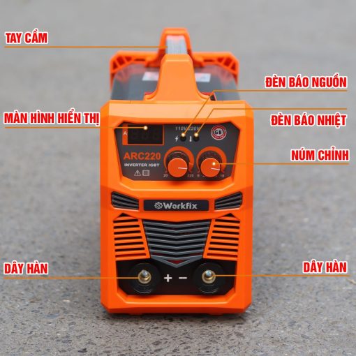 Máy hàn điện tử WORKFIX WF-ARC220PRO, INVERTER IGBT ARC 220A, Hàn que từ 1,6 – 4mm, Bảo hành 12 tháng - Hình ảnh 8