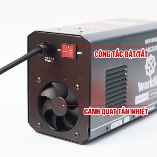 Máy hàn điện tử WORKFIX WF-ARC220PRO, INVERTER IGBT ARC 220A, Hàn que từ 1,6 – 4mm, Bảo hành 12 tháng - Hình ảnh 9