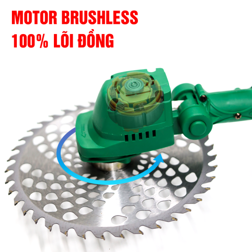 Máy cắt cỏ cầm tay chạy pin 1800w WORKFIX WF-GT1323BL, hàng chính hãng, Động cơ Không Chổi Than, 100% lõi đồng - Hình ảnh 6