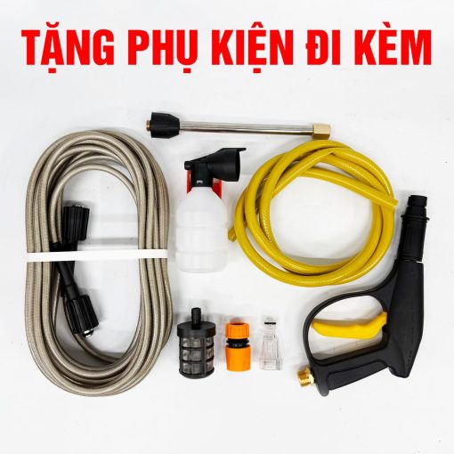 Máy rửa xe cao áp mini gia đình 2500w WORKFIX WF-PW2500W, hàng chính hãng, 100% lõi đồng, tặng dây cao áp 12m - Hình ảnh 7