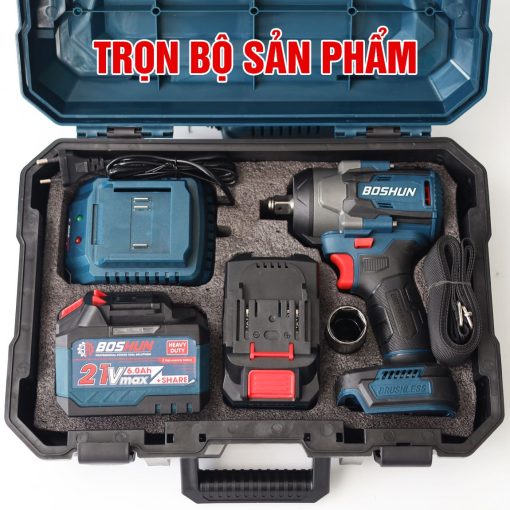 Máy Siết Bulong BOSHUN BS-IW700N – Lực Búa Siết 700N – Mở Ốc Ôto Tải Dễ Dàng – Bảo Hành Chính Hãng Boshun 12T - Hình ảnh 7