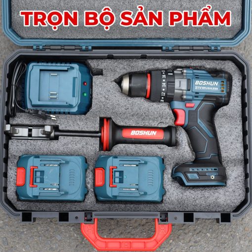 Máy khoan pin Boshun BS-ID135AK pin 15 Cell, 13mm, 135Nm - Hình ảnh 3