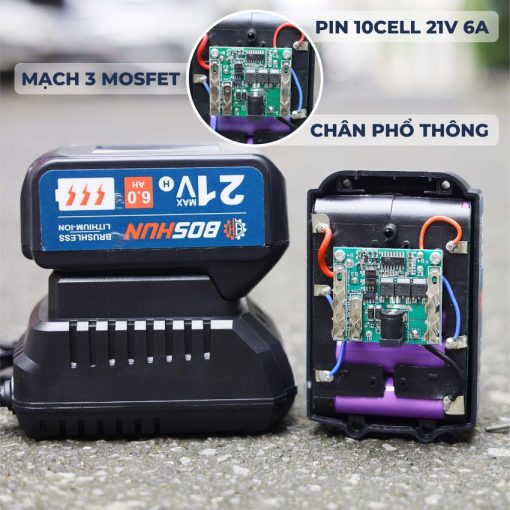 Máy Thổi, Hút Bụi Boshun Đen Công Suất 680W, Chân Pin Phổ Thông, Tốc Độ Gió Cực Mạnh, Bào Hành 12 Tháng - Hình ảnh 3