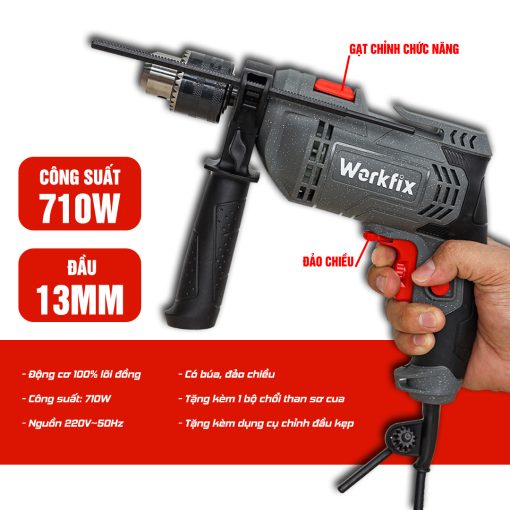 Máy khoan điện 13MM Workfix WF-ED710W - Hình ảnh 2