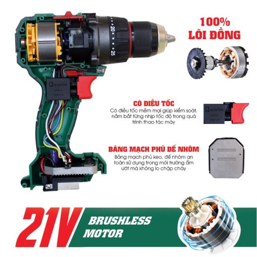 Máy Khoan Pin Cầm Tay 13mm, 120Nm Workfix WF-ID120AK - Hình ảnh 6