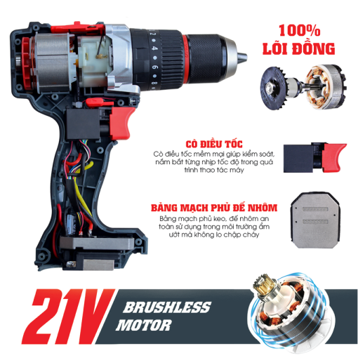 Máy Khoan Tường 13mm, 95Nm WORKFIX WF-ID1395BL - Hình ảnh 5