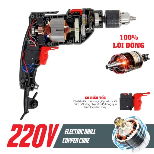 Máy khoan điện 13MM Workfix WF-ED710W - Hình ảnh 6