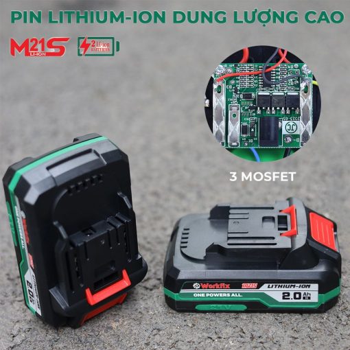 Kéo cắt cành dùng PIN WORKFIX WF-CP30BL, siêu khỏe, hàng chính hãng, Không chổi than, Lõi Đồng 100% - Hình ảnh 3