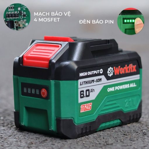 Máy Thổi Bụi / Thổi Lá cầm tay dùng Pin 850w Workfix WF-TL680M chính hãng, 100% lõi đồng, Công Suất Lớn - Hình ảnh 3