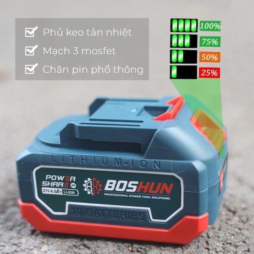 Kéo cắt cành dùng PIN BOSHUN BS-CP30BL, hàng chính hãng, siêu khỏe, Pin Khủng 21V, động cơ không chổi than - Hình ảnh 3