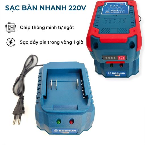 Máy Siết Bulong BOSHUN BS-IW600N – Lực Búa Siết 600N – Mở Ốc Ôto Tải Dễ Dàng – Bảo Hành Chính Hãng Boshun 12T - Hình ảnh 3