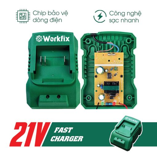 Máy Bắn, Siết Bulong PIN 2100Nm WORFIX WF-IW2100N chính hãng, AutoStop, Không Chổi Than, 100% lõi đồng - Hình ảnh 3