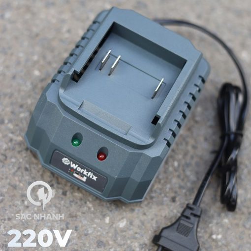 Máy Siết bulong PIN 360Nm WORKFIX WF-IW360N chính hãng, đầu 2 trong 1, 100% lõi đồng - Hình ảnh 4