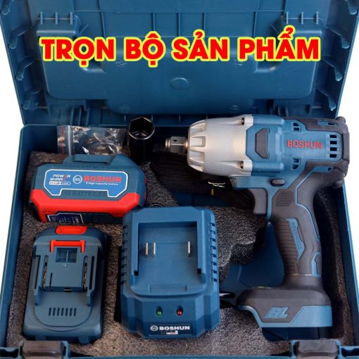 Máy Siết Bulong BOSHUN BS-IW600N – Lực Búa Siết 600N – Mở Ốc Ôto Tải Dễ Dàng – Bảo Hành Chính Hãng Boshun 12T - Hình ảnh 7