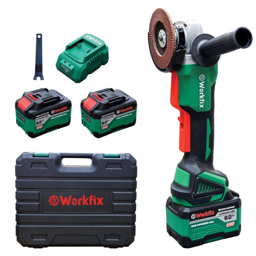 Máy Cắt Mài PIN cầm tay Workfix WF-AG100B chính hãng, Không Chổi Than, 100% Lõi Đồng, 2 PIN - Hình ảnh 3