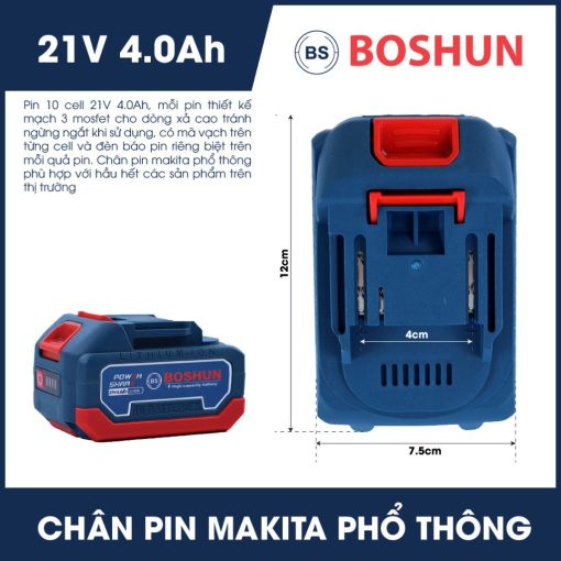 Máy khoan pin Boshun BS-Q1065BL 10mm, 65Nm - Hình ảnh 4