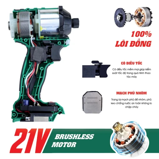 Máy Chuyên Bắn Vít PIN, Workfix WF-SD280N (hàng chính hãng), 4 cấp, Auto stop, không chổi than, lõi đồng - Hình ảnh 5