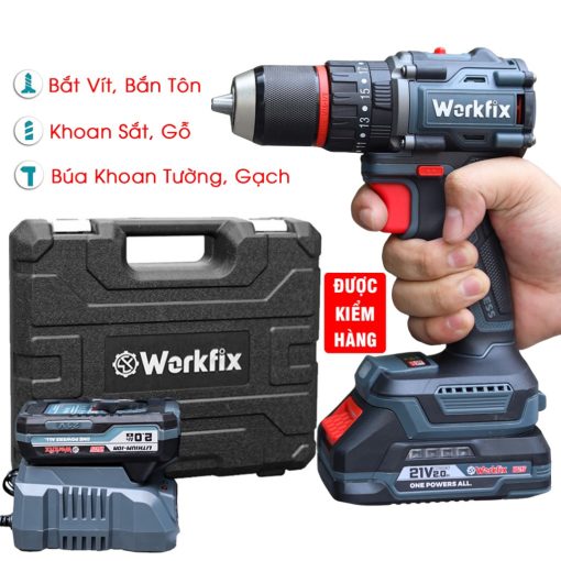 Máy khoan pin 13mm Workfix WF-ID1370N Lực siết 70N.m