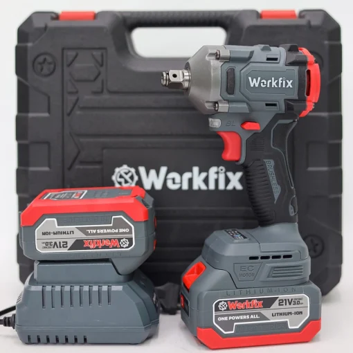 Máy Siết bulong PIN 360Nm WORKFIX WF-IW360N chính hãng, đầu 2 trong 1, 100% lõi đồng