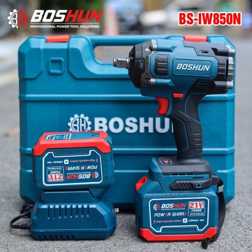 Máy Siết Bulong BOSHUN BS-IW850N Lực siết 850N.m – Mở Ốc Ô Tô Tải Dễ Dàng – Bảo Hành Chính Hãng 12 Tháng