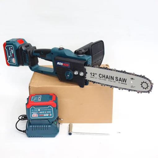 Máy Cưa Xích BOSHUN BS-CS12BL, Lam Xích 12inch, Không Chổi Than – Bộ 2 Pin 15 Cell – Có Tra Nhớt Tự Động - Hình ảnh 6