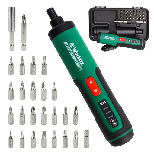 Máy Vặn Vít Mini WORKFIX WF-SD0503, Động cơ Không chổi than, 3 Tốc độ, Lực siết 5Nm, Tặng kèm 26 phụ kiện đa năng - Hình ảnh 7