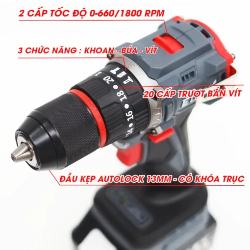 Máy Khoan Pin cầm Tay Bắn Vít 13mm, 65Nm ELEX EL-ID1365BL - Hình ảnh 5