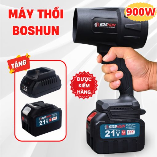 Máy Thổi Phản Lực, Thổi Bụi, Thổi Lá Rụng Boshun Siêu Khỏe, Chân Pin Phổ Thông, Bộ 1 Pin 15 Cell, Bảo Hành 12T - Hình ảnh 3