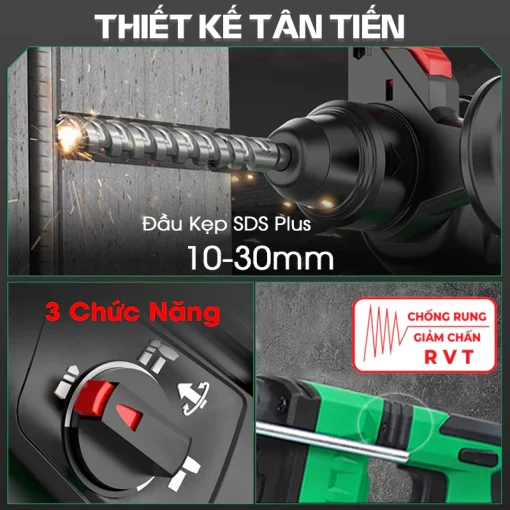 Máy Khoan Đục Bê Tông WORKFIX WF-RH3003PRO 3,0J - Hình ảnh 7