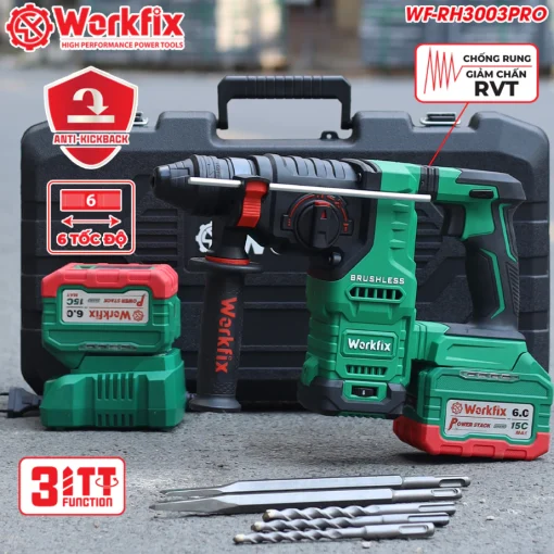 Máy Khoan Đục Bê Tông WORKFIX WF-RH3003PRO 3,0J