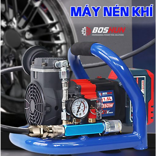 Máy Nén Khí Pin Boshun BS-NK15BL – Dung Tích 1,5L – Chân Pin Phổ Thông M21 – Bảo Hành 12 Tháng - Hình ảnh 6